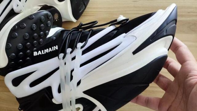 balmain shoes white black- COD